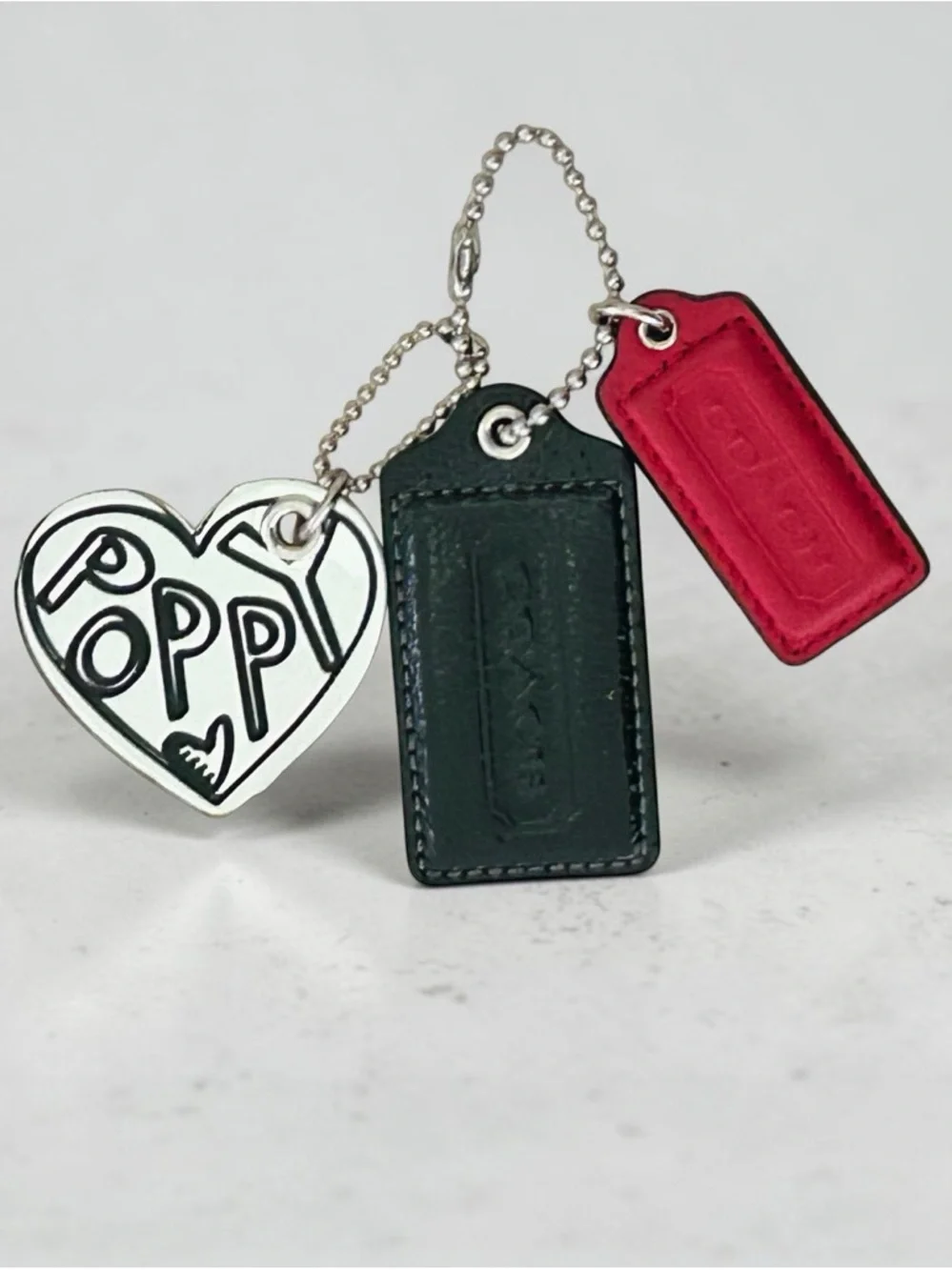 COACH Poppy Hang Tag Cluster Bag Charm